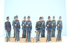 Lot 4 :  rare soldats gendarmes infanterie suisse en carton découpis militaire