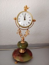 horloge en laiton et marbre ou