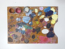 palette de peintre vintage