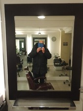 2 miroirs coiffure mural avec