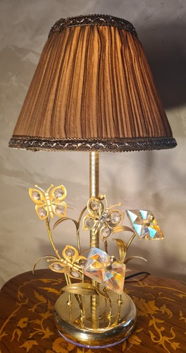 Lampe chrome laiton verre - lampe,
