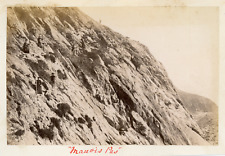 France, Mont Blanc, Mauvais Pas  Vintage albumen print.  Tirage albuminé  10