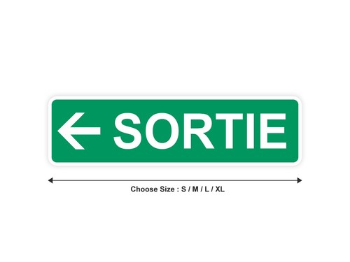 Sticker panneau sortie - panneau,