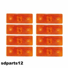 8x Feux De Gabarit Position Lateral LED Orange 12V E13 Camion Remorque Caravane
