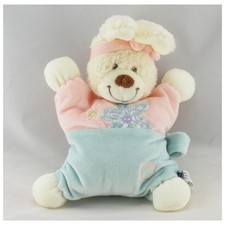 Doudou semi plat lapin rose