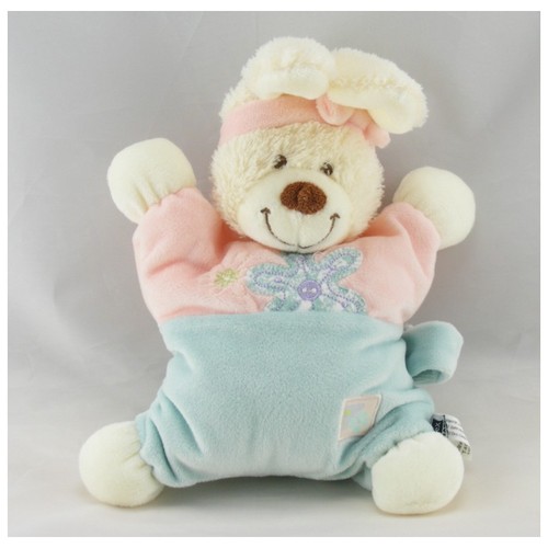 Doudou semi plat lapin - , rose