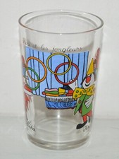 Ancien verre moutarde KIRI LE CLOWN les jongleurs ORTF vintage AMORA 60 / 70'S