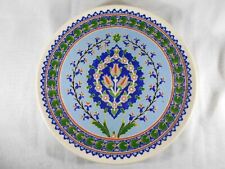 ( 857 ) PLAT / GRANDE ASSIETTE EN FAIENCE DE KUTAHYA PAR HAMZA USTUNKAYA TURQUIE