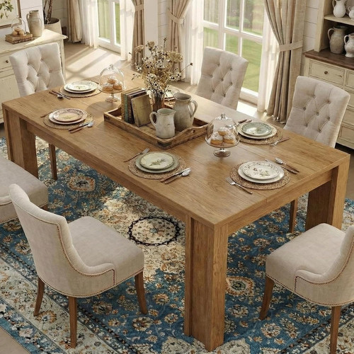 Long dining table for 6 - dining, 6-8