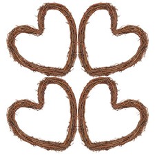  Cadre de couronne d'anneaux en rotin, 4 pièces, cadre de guirlande en rotin,