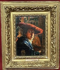 Peinture Huile bois fin XIX