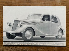 Brochure RENAULT PRIMAQUATRE 1938 - Prospectus Prospekt French RARE