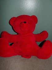 Doudou Peluche Ours Rouge