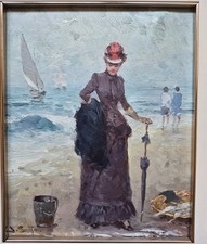 Tableau Ancien Huile Portrait
