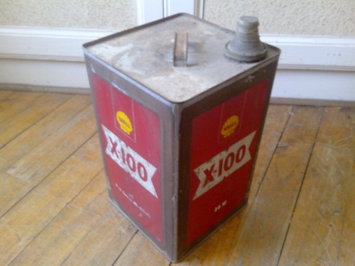 Ancien grand bidon 20l - grand, huile