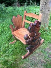 Fauteuil a bascule bois massif