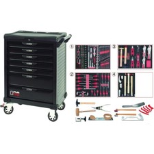 Servante OnebyOne 7 tiroirs, outils pour la carrosserie, 166pcs Kstools