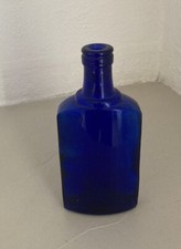 Ancien Flacon De Pharmacie Apothicaire Bleu Cobalt
