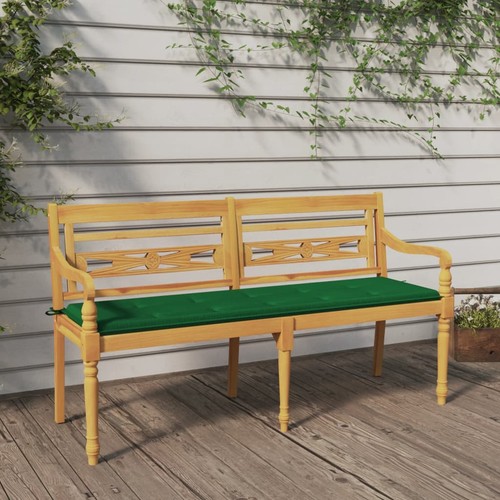 Banc batavia avec coussin gris - avec,