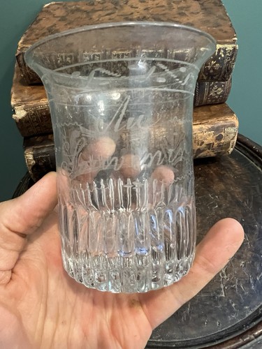 Verre taillé dépolis - taillé, &