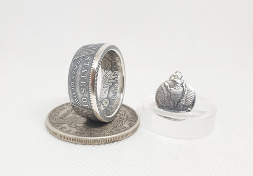 Bague pièce dollar morgan - 1,