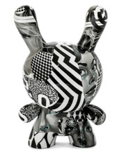 Tristan Eaton x KidRobot - Monochrome Dunny 8'' - 20e Ann. (Exclusif, Numéroté)