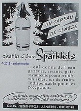 PUBLICITE SPARKLETS SIPHON