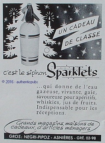 Publicite sparklets siphon - publicite,