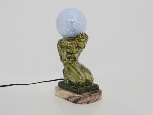 Lampe sculpture terre cuite