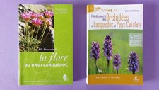 LA FLORE DU HAUT LANGUEDOC / ORCHIDEES EN LANGUEDOC ET PAYS CATALAN / 2 LIVRES