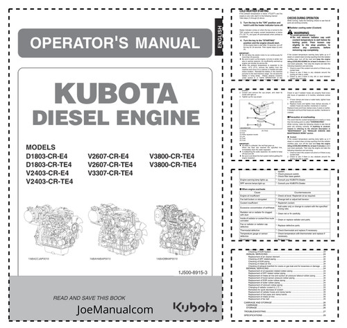 Kubota v3307 te4 v2607 cr - kubota,