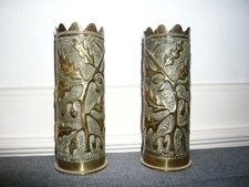 Paire douilles obus ww1 - d'obus,