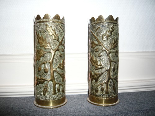 Paire douilles obus ww1 - paire,