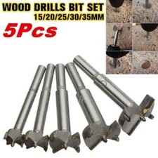 Set Foret Fraise à Bois 5en1 Forage Mèche Perceuse Perçage Dia.15 20 25 30 35 mm