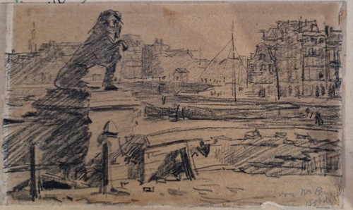 Dessin ancien paris vue - dessin,
