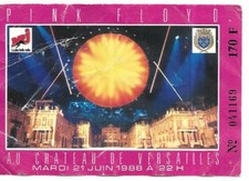 RARE / TICKET BILLET DE CONCERT - PINK FLOYD : LIVE A PARIS ( FRANCE ) 1988