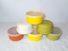 ???? LOT DE 6 PETITES BOÎTES DE CONSERVATION - « TUPPERWARE » - VINTAGE