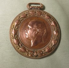 Médaille en br. MAC MAHON président de la république/ Société nat. du tir 7,5cm