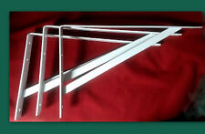 3 Équerres blanches métal Renforcées 40cm x 35cm (charge max 60kg  par paire)