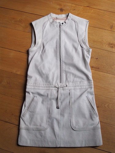 Robe cuir gris maje - en, t36