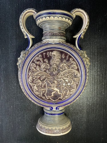Gourde grès plate après - grès,