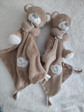 lot de 2 Doudou Ours Marron Écharpe Mouchoir Ma Petite Étoile POMMETTE