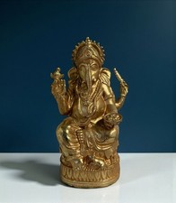 Statue Ganesh en Bronze – Dieu Éléphant – 16 cm – Sagesse & Prospérité