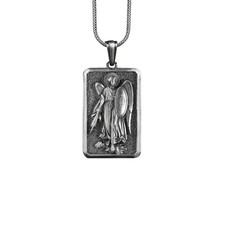 Collier en argent sterling Saint Michel, pendentif cadeau religieux archange