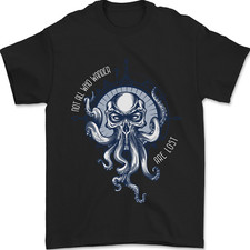 Cthulhu Wander Kraken Octopus Océan T-Shirt 100% Coton