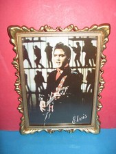 Très rare carte postale Elvis Presley encadrée Londres avec verre de protection