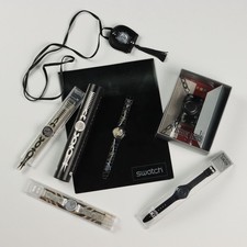 Montres Swatch Théme Noir Vintage Modèles Differents Années 90 Originaux