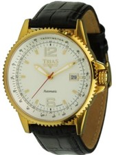 TRIAS Montres Unisex Automatique Avec Affichage De La Date Ø 44 Mm Acier IP Or