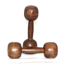 Ancien Paire de En bois