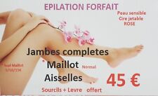 Epilation cire jetable forfait princesse institut juan les pins sur place RDV 